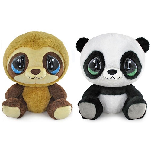 13.5IN PEEK A BOO DROPS - POP THE PANDA - MOCCA THE SLOTH		
