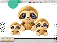 9.5" PEEK A BOO DROPS - MOCCA THE SLOTH